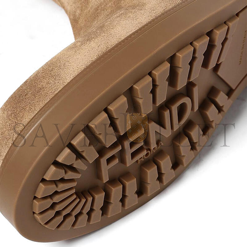 FENDI THREAD LIGHT BROWN SUEDE BOOTS 8W8574AY9PF0XFY